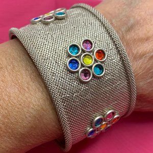 Artisan Metalworks with Crystals Cuff Bracelet NWT